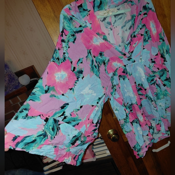 Jen's Pirate Booty Jardim Playsuit Botanical Print NWOT - Picture 4 of 8